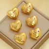 Nuevos Pendientes de Corazón con Textura Ondulada Chapados en Oro de 18 Quilates con Cobre y Circonita de Colores Microincrustados Estilo Retro de Palacio Pendientes Elegantes de Lujo