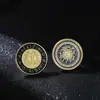 Comercio exterior Europa y Estados Unidos doce constelaciones monedas con incrustaciones de diamantes bañadas en oro colección de monedas conmemorativas extranjeras deseo amor monedas de oro monedas transfronterizo