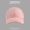 Chapéu Mulheres bordado Bow Baseball Cap Primavera e Verão All-match Face Mostrando Small Cap Ciclismo Camping Fashion Cap