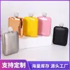 Venta al por mayor petaca pequeña portátil de acero inoxidable 304, petaca mini a color con diamantes completos para dama, botella de vino