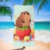 Toalla de Playa de Capibara Nueva Transfronteriza Toalla de Baño de Microfibra de Dibujos Animados para Niños Capibara Absorbente Secado Rápido