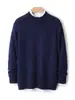 26 Nueva colección Otoño/Invierno: suéter de punto de ochos grueso en toda la prenda, cuello redondo ligeramente alto, 100% lana, casual, cuello alto, versátil para usar en capas