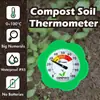 Termômetro Especial para Solo de Compostagem Medição Precisa de Temperatura Anel Externo de Silicone Ferramenta de Monitoramento de Fermentação de Compostagem para Jardinagem