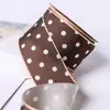 Cinta con estampado de puntos en la superficie resbaladiza, accesorio para el cabello con lazo DIY, accesorios para la parte superior de la ropa, regalo, empaque de flores, cinturón de lunares