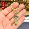 Recomendado pelo ProfessorSaco da Sorte Fortuna Bagua Pingente Chaveiro Cabaça de Cinábrio com Inscrição Especial Espada para Proteção e Paz