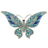 Broche de mariposa de alta calidad de estilo europeo y americano, broche de aleación de diamantes, ramillete para ropa de mujer, hebilla de toalla de seda con insectos animales, joyería