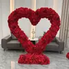 Prateleira em Forma de Coração Transfronteiriça Cenário Floral de Casamento Palco Exibição Suporte de Flores Evento de Pedido Celebração Flor Artificial Coração Vermelho