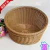 Cesta de pan de imitación ratán, cesta de aperitivos, cesta de frutas, cesta de imitación ratán, cesta de exhibición para supermercado, bandeja redonda inclinada de plástico para frutas, cesta de almacenamiento