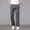 Pantalones Casuales de Gama Alta para Hombre, Nuevo Estilo Primavera y Verano 2026, Pantalones de Negocios Rectos Holgados para Hombres de Mediana Edad, Pantalones Largos Casuales Delgados
