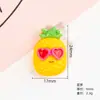 Piezas accesorias de resina: gafas de frutas de dibujos animados lindas, imanes para refrigerador de pegamento cremoso, funda de teléfono y pegatinas para pasador