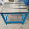 Plataforma de Máquina de Roscado para Mecánicos de Hierro Fundido Banco de Trabajo de Máquina de Roscado Móvil con Carrito de Herramientas Tipo Gabinete Ranura en T Puerta de Doble Apertura