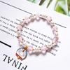 Nuevo pulsera de cristal perla caliente femenina cuentas de vidrio cristal agrietado pulsera esmalte de color puesto de joyería pequeño suministro en vivo