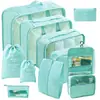 Conjunto de Armazenamento para Viagem Amazon Bolsa de Armazenamento para Viagem Conjunto de Oito Peças Bolsa de Armazenamento para Organização de Roupas de Viagem