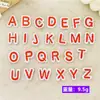 Patches bordados com letras em inglês, estilo retrô, minimalista, cor vermelho-alaranjada. Faça você mesmo para decorar cadernos, computadores, telefones e roupas