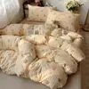 2026 Novo Estilo Fio Bouclé Estampado Capa de Edredom Individual e Conjunto de Quatro Peças