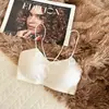 Algodão Puro Celebridade da Internet Explosivo Roupa Íntima Estudante Feminina Tubo Sutiã Coberto Jaqueta Peça Única Fina Tiras Cruzadas Costas Bonitas Sexy Sutiã Verão
