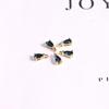 Colgante de Cadena de Cola de Gota de Agua Oro 14K Pack Cobre Puro Doméstico Chapado con Oro Real Incrustado Zircón Colorido Accesorios de Joyería para Pulsera DIY