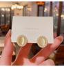 Pendientes retro franceses de perla ópalo populares estilo occidental diseño de nicho pendientes redondos de alta calidad pendientes