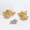 Accesorios Chapados en Oro de 18 Quilates Broche de Collar Botón de Presión Clip de Extremo para Collar Hecho a Mano DIY Hebilla Plana Cable de Acero Cuerda de Pesca Hebilla de Posicionamiento