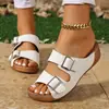 Chanclas Ligeras Transfronterizas Europeas y Americanas 2026 Venta al por Mayor Verano Chanclas de Playa Transfronterizas Cómodas Chanclas para Mujer Suela Gruesa de Una Tira Venta al por Mayor Tallas Grandes
