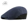 Boina fina estilo coreano para primavera y verano para hombre, gorra informal retro británica, gorra con visera moderna para mujer.