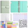 Carpeta A6 con empalme de patrón tejido transfronterizo, libro de mano, cuero PU, presupuesto de efectivo, hojas sueltas, libro de mano, personalización