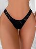 Fio dental feminino com tecido levemente brilhante, borda estreita de renda, respirável, que se ajusta ao quadril, confortável, sexy, modelador de bumbum
