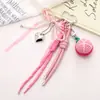 Nuevo Colgante de Bolso Serie Fruta Miu Tejido a Mano Cadena para Colgar Teléfono Móvil Lazo Cuerda de Cuero Versátil Colgante para Teléfono Móvil