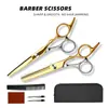 Tijeras Profesionales para Peluquería de Venta Caliente Transfronteriza en Acero Inoxidable Dorado y Plateado de 6 pulgadas para Uso en Casa, Tijeras Adelgazadoras