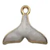 Colgante de concha de sirena de dibujos animados oceánicos transfronterizos, aleación, goteo de aceite, accesorios DIY, materiales para hacer llaveros, pulseras