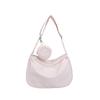 Bolsa de Ombro Único para Estudantes de Comércio Exterior, Bolsa de Lona Cor Sólida Estilo Japonês Ins Feminina, Bolsa Transversal Fashion