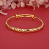Pulseira Feminina Gipsofila Banhada a Ouro Cobre Banhado 6mm Flor de Carro Pulseira de Puxar e Empurrar Pulseira Chuva de Meteoros Imitação de Ouro Fornecimento Atacado