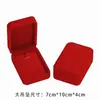 Venta al por mayor del fabricante Caja de joyería de terciopelo rojo Caja de almacenamiento para collar con colgante, pulsera, anillo Empaque Caja de regalo Dropshipping