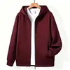 Cárdigan con bolsillo con cremallera para hombre con capucha estilo invierno más terciopelo forro polar de coral sudadera chaqueta cálida Descente algodón talla grande ropa de hombre