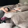Juego de cuatro piezas de jacquard teñido en hilo de Clase A, 100 piezas, 100% algodón, ropa de cama de satén de algodón puro, algodón de fibra larga, sábana plana y sábana ajustable