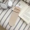 Meio do Outono Novas Meias Japonesas Soltas com Punho Franzido Meias Básicas para Mulheres Tubo Reto Meia-Calça Agulha Dupla Cor Sólida Tubo Longo Meias de Algodão Respiráveis