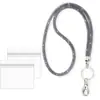 Chaveiro de Puxar Fácil Transfronteiriço Rede de Pesca Diamante Cordão Porta-Crachá de Identidade Brilhante Cordão de Pescoço para Crachá de Trabalho
