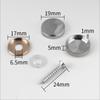 Clavo de espejo de cobre puro biselado cartelera tornillo decoración baño vidrio plano feo tapa hebilla Huaihai hardware