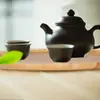 Plato Redondo de Bambú de 2 Piezas Tabla de Queso de Madera de 12 Pulgadas Posavasos para Café Té Plato para Frutas Plato para Cena de Fiesta