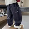 Pantalones de Niño Atuendo de Otoño Jeans de Tencel para Niño 2026 Nuevo Primavera y Otoño Estilo Coreano Elegantes Pantalones Harem para Niños