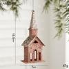 Pingente de casa de alce com glitter de Natal, decorações de Natal, decoração de árvore de Natal, suprimentos de atmosfera, enfeites por atacado