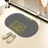 En Stock Estilo Japonés y Coreano Sencillo Temática de Gatos Alfombra de Baño Absorbente para el Hogar Tierra de Diatomeas Resistente al Desgaste Resistente a la Suciedad Felpudo para la Entrada