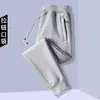 Calças Casuais Simples Soltas Primavera e Outono Calças Cropped Moda Tendência Marca Calças Esportivas Tendência Masculinas Preguiçosas Cintura Média Juventude Popular