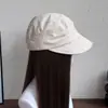 Sombrero de Montar de Lino Plegado Estilo Dinero Viejo Suelto Circunferencia de Cabeza Grande Verano Delgado Ala Ancha Gorra de Béisbol Protección Solar Sombra Talla Grande