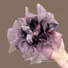 Novo modelo 2026 scrunchie de cetim preto para mulheres, elástico de cabelo de alta qualidade, elástico elegante para rabo de cavalo baixo, acessório de cabelo estilo casual