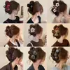 Pinza para el Cabello con Lazo Vintage para Mujer, Estilo de Alta Gama, Pinza Grande de Peluche para Cabello Espeso, Accesorio para el Cabello con Atmósfera de Otoño e Invierno