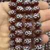 Accesorios para joyería DIY de jade barato 10mm cuentas rojas del día ágata tres ojos cuentas redondas cuentas cuentas cuentas S