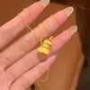 Collar Colgante Calabaza Cepillada Hecho a Mano Seiko 3A Tienda de Oro con Explosiones en Vivo Collar Chapado en Cobre Oro de 24K Al por Mayor
