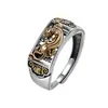 Anillo Pixiu Plateado para Hombre Anillo Personalizado Retro para Hombre Ábaco Nicho Anillo Retro Personalizado Venta Directa de Fábrica