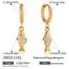 Colar Jieding em Aço Titânio Joias Oceânicas de Luxo Discreto Conjunto Brincos de Aço Inoxidável Acessórios Estilo Férias Camadas de Pulseira
